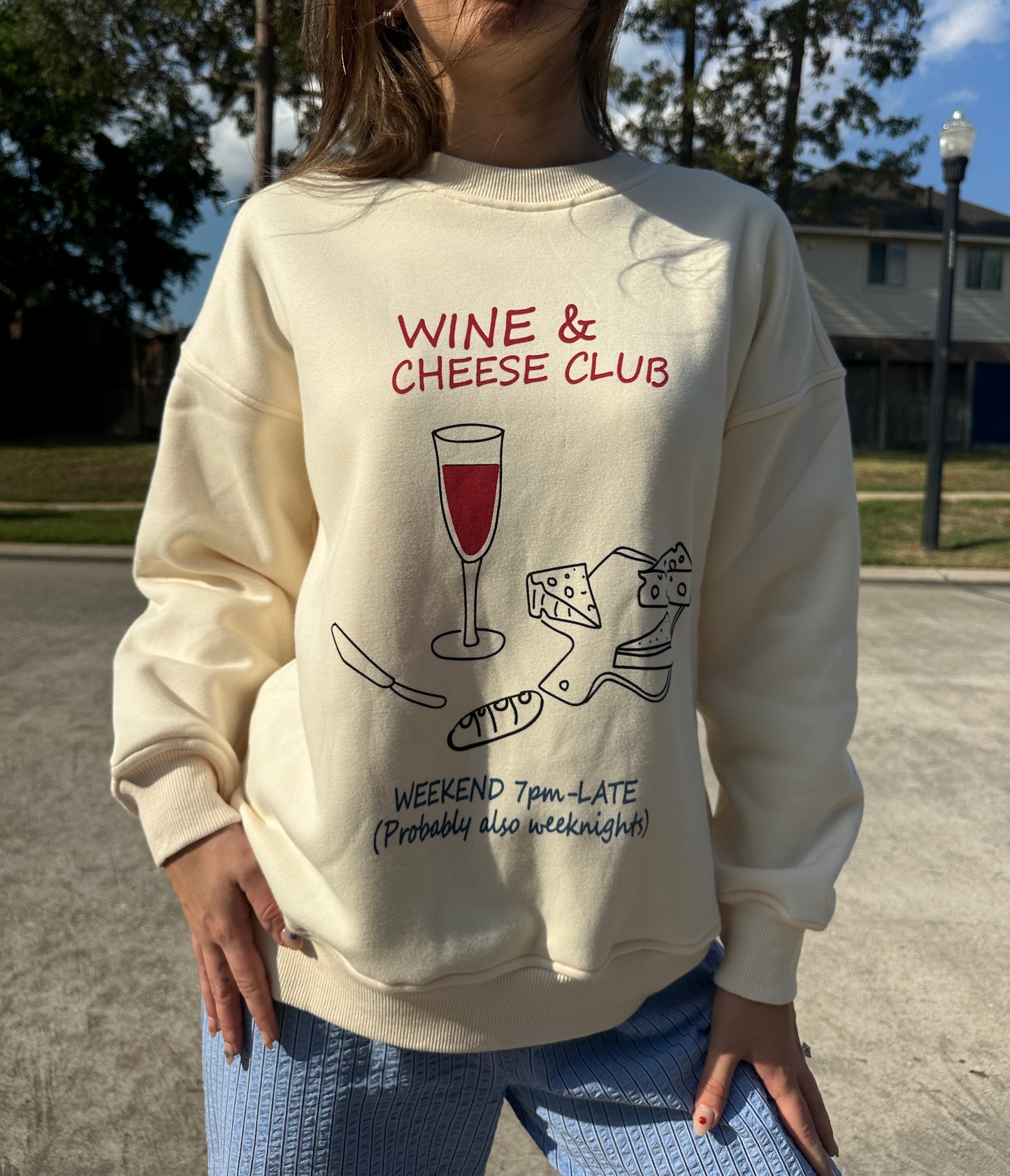 Wine & Cheese Club Sweater